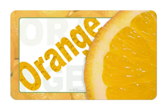 Frühstücksbrettchen Früchte Orange