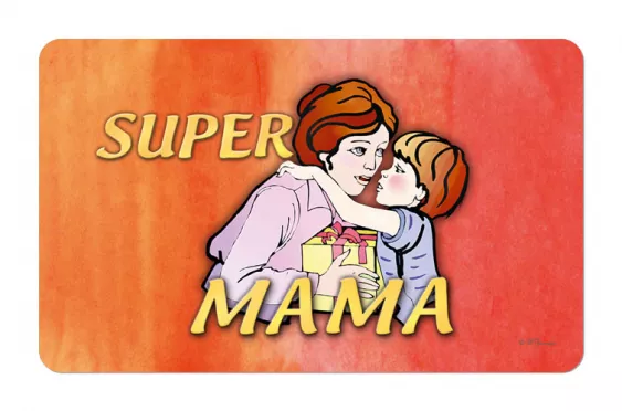 Frühstücksbrettchen Family Super Mama