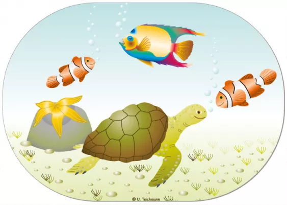 Frühstücksbrettchen Fische - Schildkröte